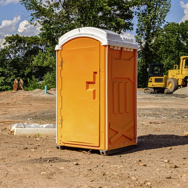 how often are the porta potties cleaned and serviced during a rental period in Fruithurst